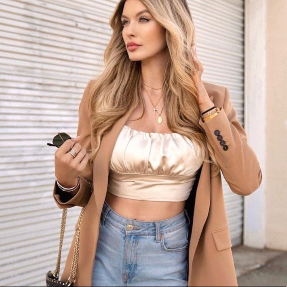 ZARA SATIN CROP